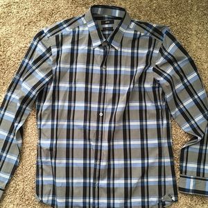 Hugo BOSS Plaid Button-Up